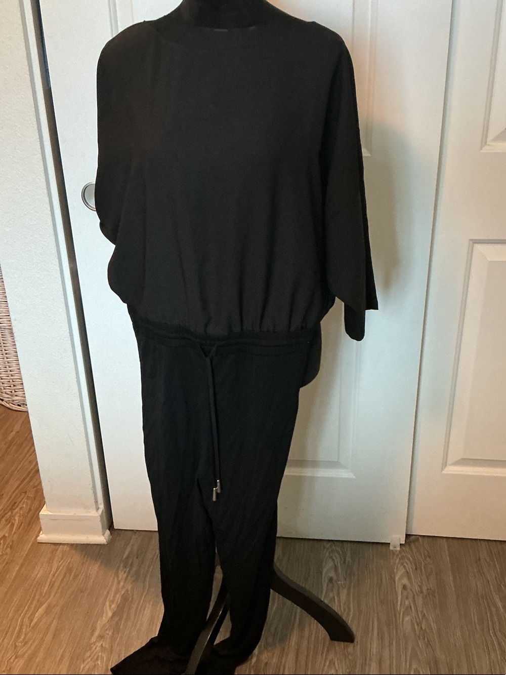 Zara Relaxed Black Women's Jumpsuit with Drawstring Waist M NWT